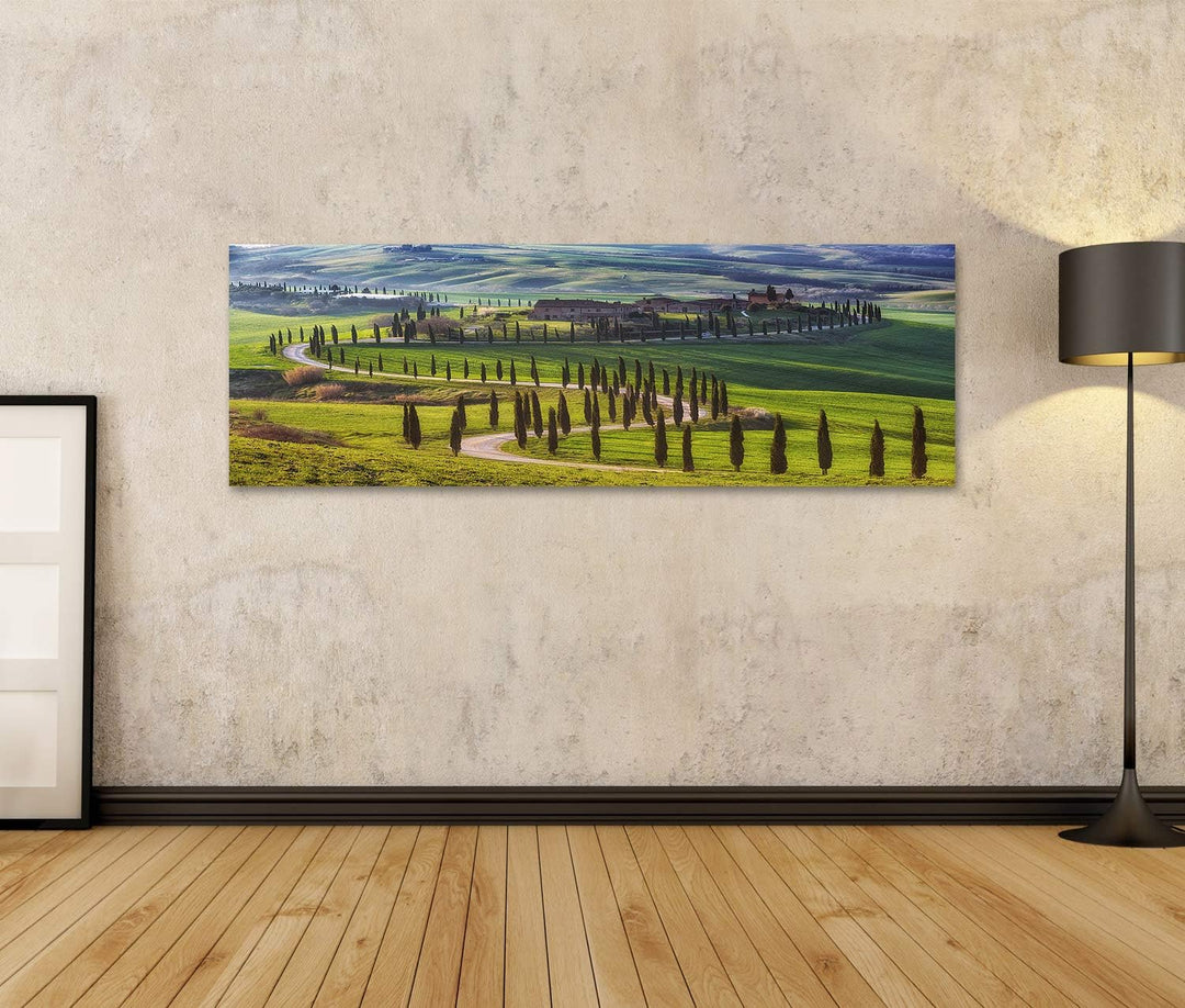 islandburner Bild auf Leinwand Magische Reise Felder Der Toskana Bilder Wandbilder Poster Leinwand 1