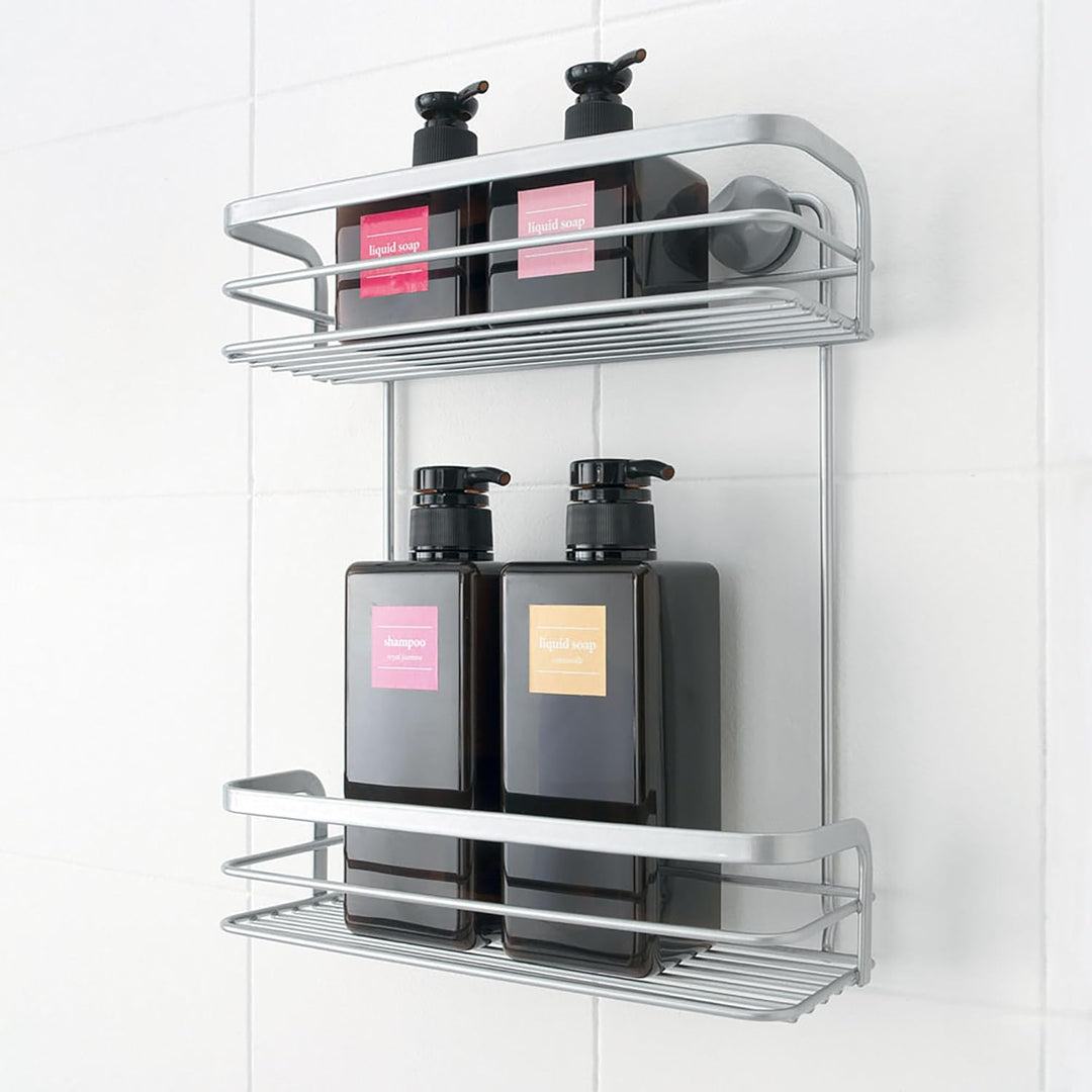 ESTANTE BAÑO 2 PISOS 'VIVA', Edelstahloptik Minimalistisch, Minimalistisch