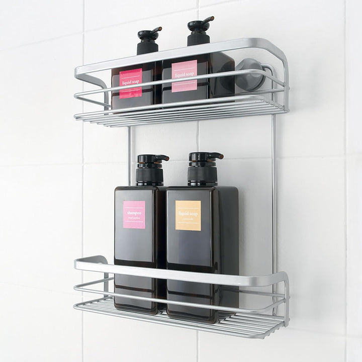 ESTANTE BAÑO 2 PISOS 'VIVA', Edelstahloptik Minimalistisch, Minimalistisch