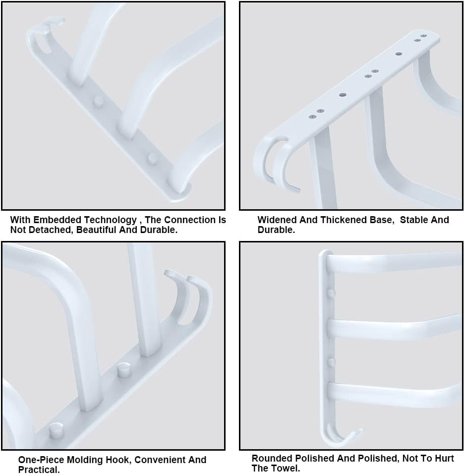 HONPHIER Handtuchhalter Bad 3 Tier Handtuchstange Badezimmer Aluminium Wand-handtuchhalter Handtuchh