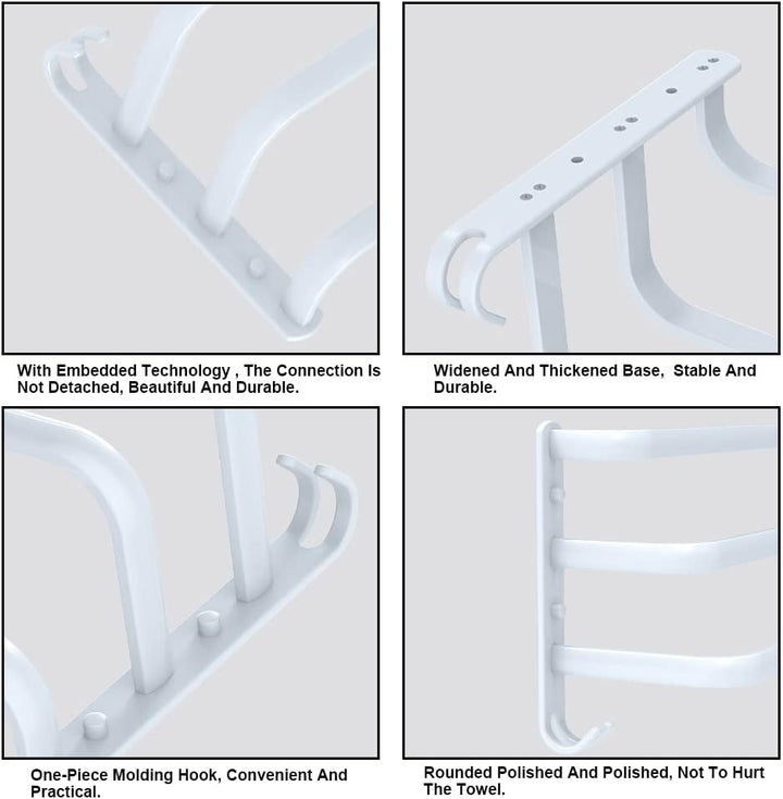 HONPHIER Handtuchhalter Bad 3 Tier Handtuchstange Badezimmer Aluminium Wand-handtuchhalter Handtuchh