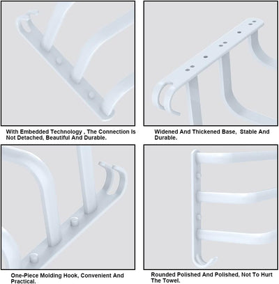 HONPHIER Handtuchhalter Bad 3 Tier Handtuchstange Badezimmer Aluminium Wand-handtuchhalter Handtuchh