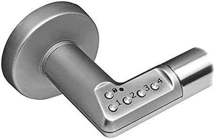 ASSA ABLOY digitaler Türbeschlag Code Handle DIN Rechts - Zimmertürbeschlag mit PIN-Code - Silber