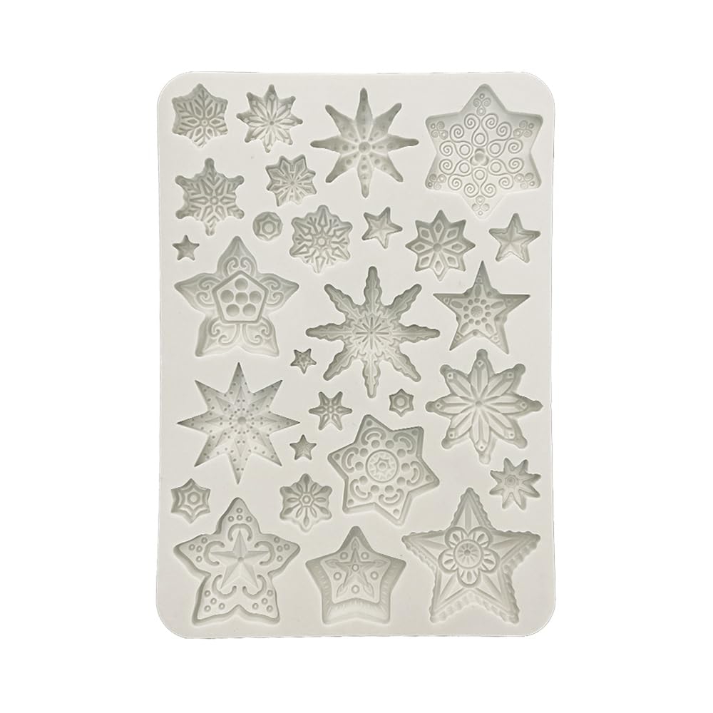 Stamperia - Silicone Mould A5 for Scrapbooking, Albums, Bullet Journals and More, Stars, Non-Stick,