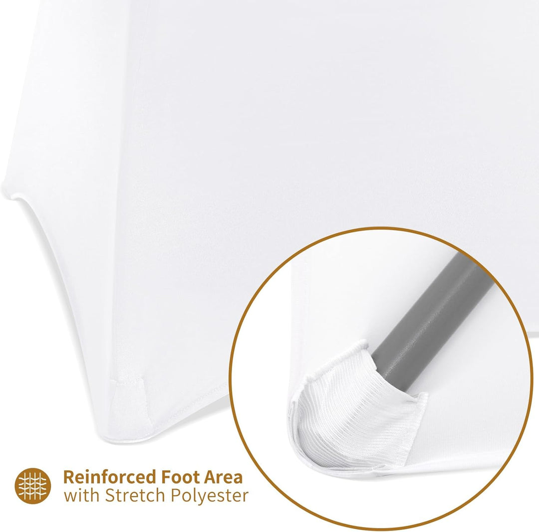 Showgeous 10er-Set Stretch Stehtisch Husse für Bistrotisch Ø 60-65 cm,Hussen Stehtische Weiss 60 cm,