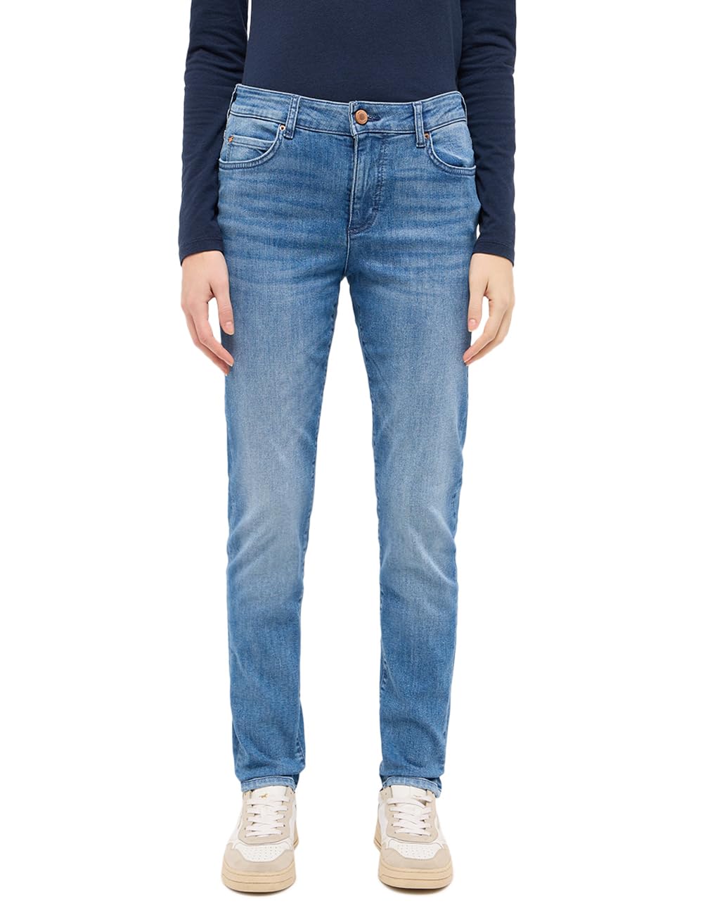 MUSTANG Damen Jeans Hose Crosby 26W / 30L Mittelblau 402, 26W / 30L Mittelblau 402