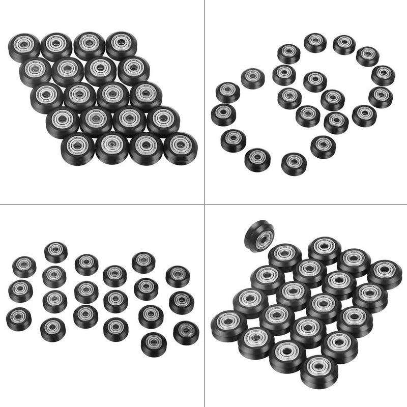 Verpackung mit 20 V-Rillenrädern, 5 mm Bohrung, V-Form, Rollenführung, Lagern, glatten, stabilen Rol