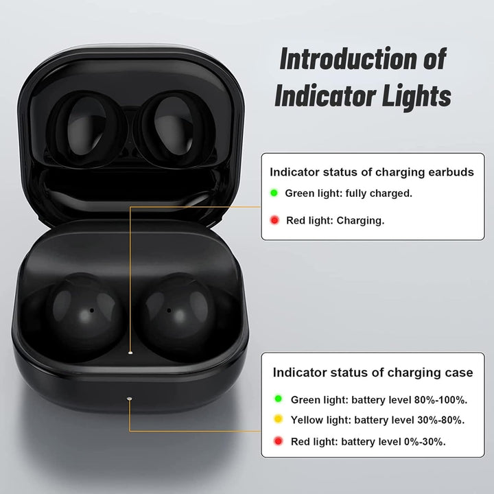 Cuifati Kabelloses Ladecase für Samsung Galaxy Buds 2, Unterstützt Kabelloses und Kabelgebundenes Qi