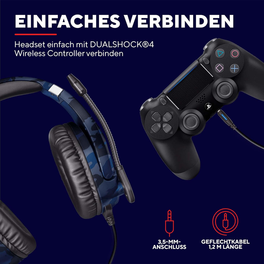 Trust Gaming Headset GXT 488 Forze-B - Offiziell Lizenziert für PlayStation - PS4 und PS5 Headset mi