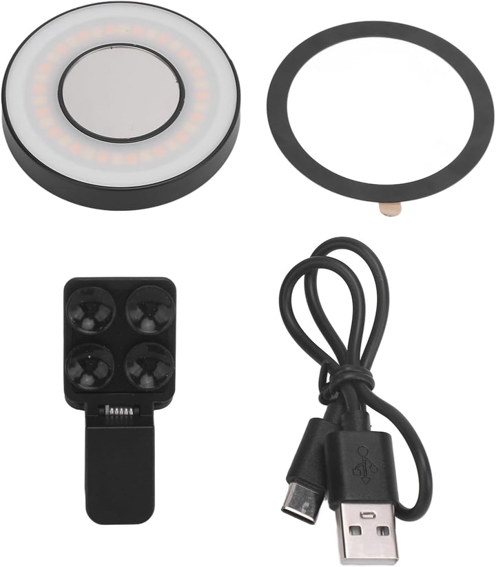 Magnetisches Selfie-Licht, 36 Einstellbare LED-Modi, Taschenformat, Klemme Am Laptop, Wiederaufladba