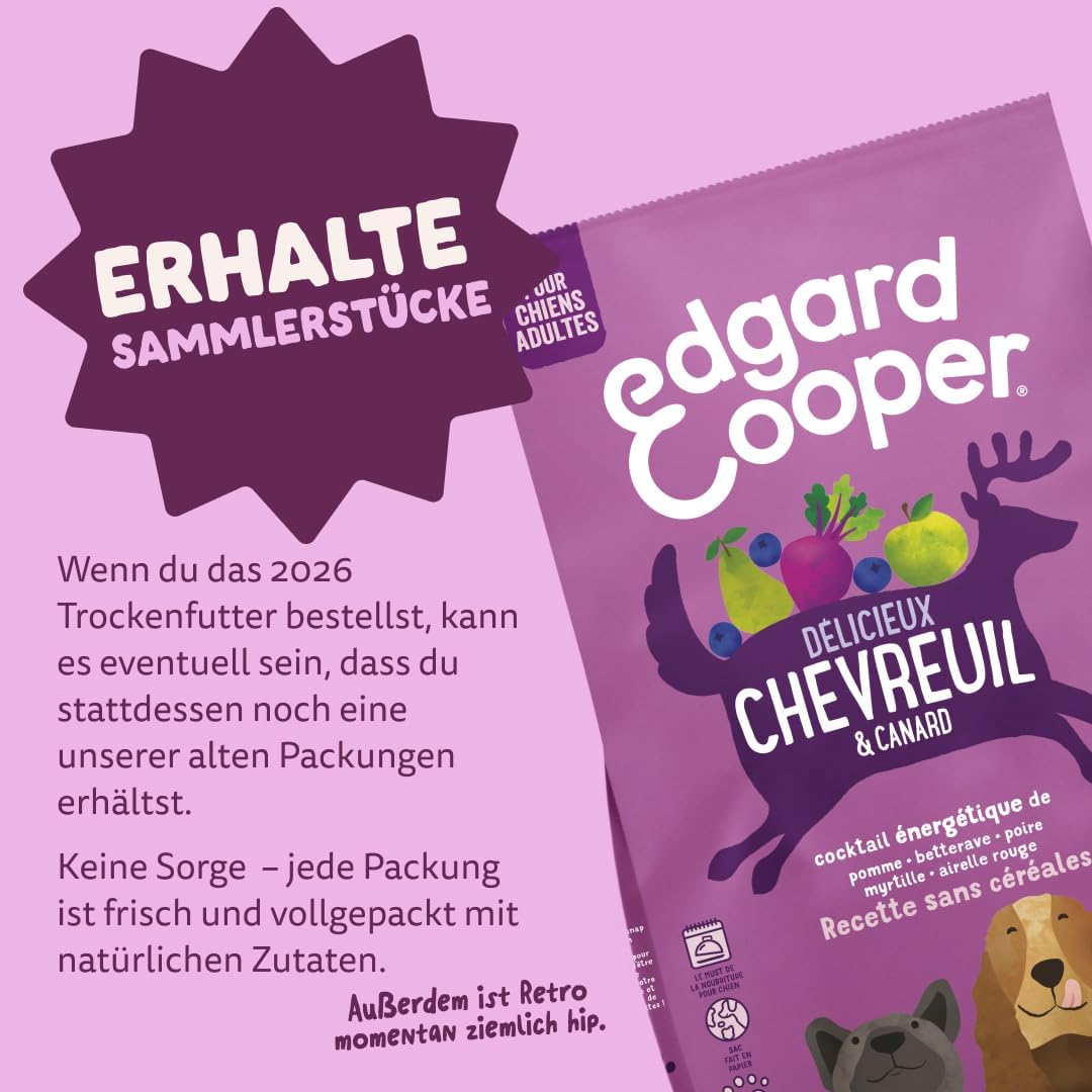 Edgard & Cooper Hundefutter Trocken Getreidefrei Welpenfutter Welpen Hund Junior 7kg Ente & Huhn mit