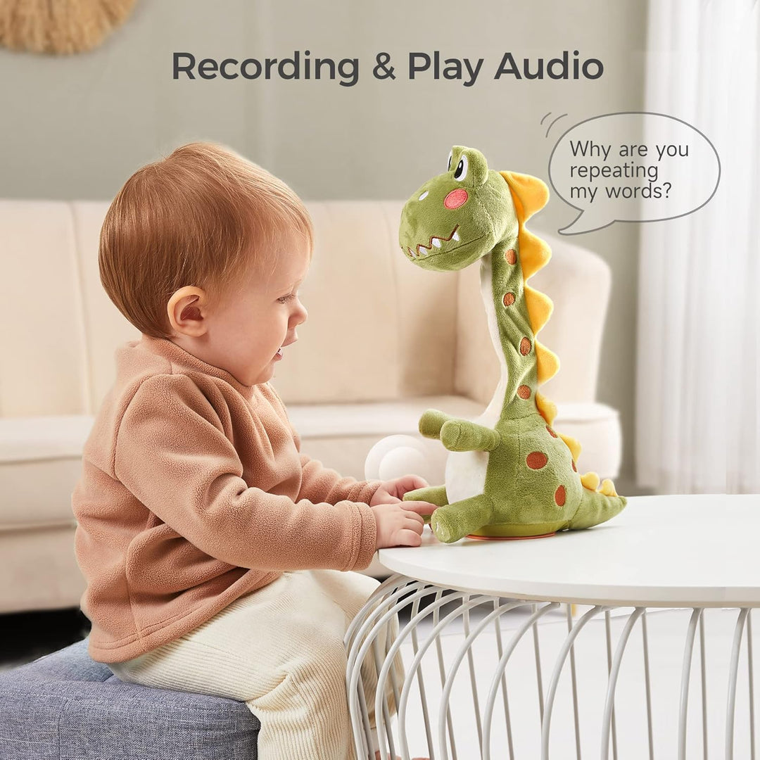 TUMAMA KIDS Sprechender Dinosaurier Spielzeug, Elektronische Dinosaurier Spielzeug Nachsprechen, Tan