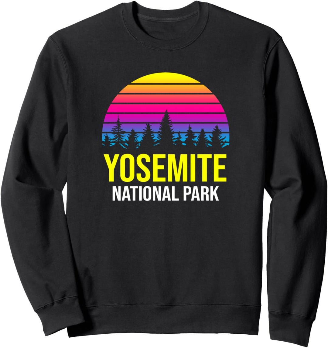 Yosemite National Park Retro Sunset Family Vacation Group Sweatshirt
