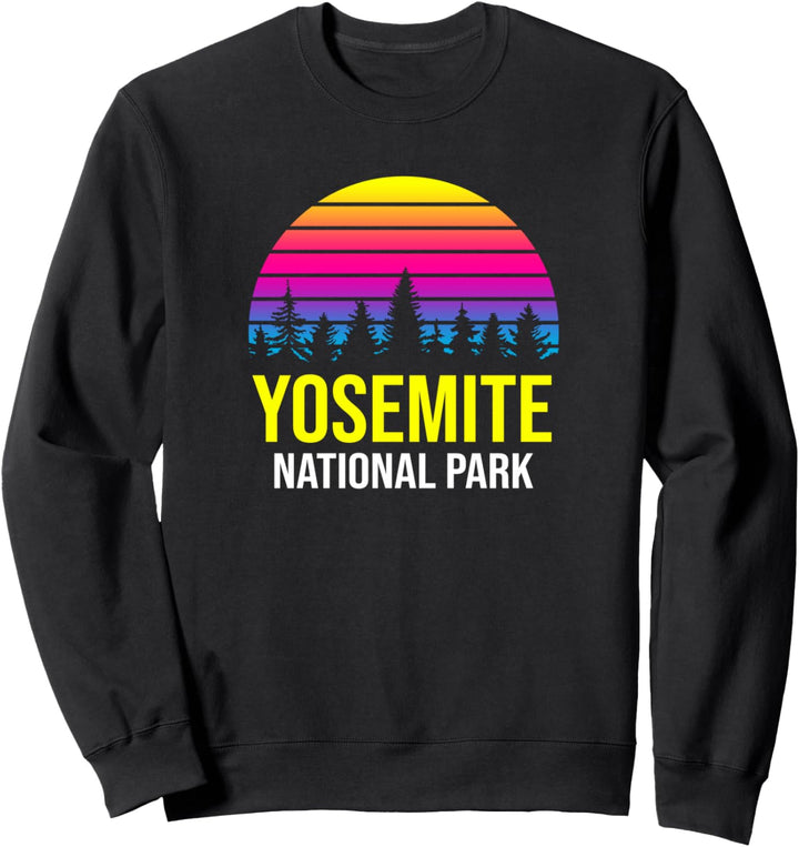 Yosemite National Park Retro Sunset Family Vacation Group Sweatshirt