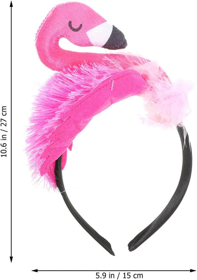 Amosfun 3 Stück Flamingo-Stirnband Flamingo-Kopfschmuck für Hawaii-Karneval Tropisches Party-Haar-Ac