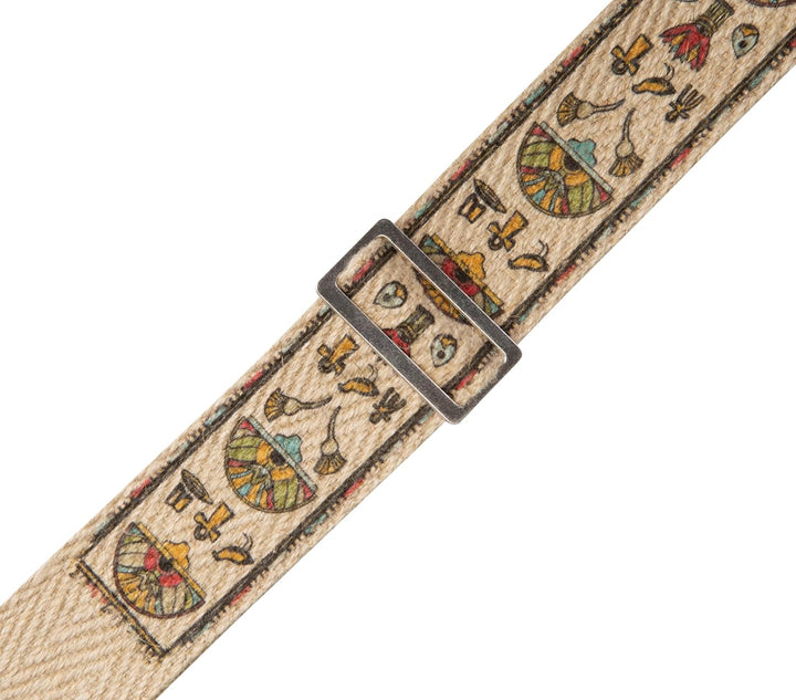 Levy's MH8P-004 Gitarrengurt Natural Hemp Webbing Cork Ends and Pocket 2" - Egyptian Ägyptisch, Ägyp