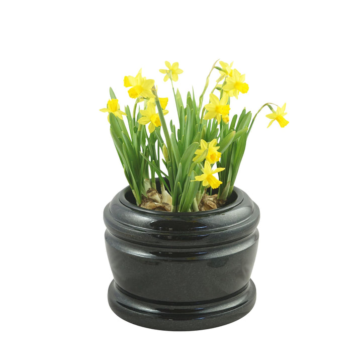 designgrab Exclusiv Grabschale Durchmesser 25 cm aus Granit Schwedisch Black