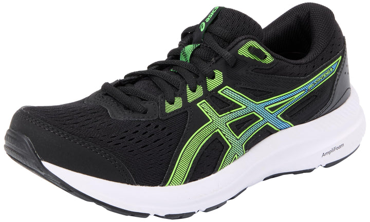 ASICS Kayano 30 Man Running Shoes Blue White 42 EU Black Electric Lime, 42 EU Black Electric Lime