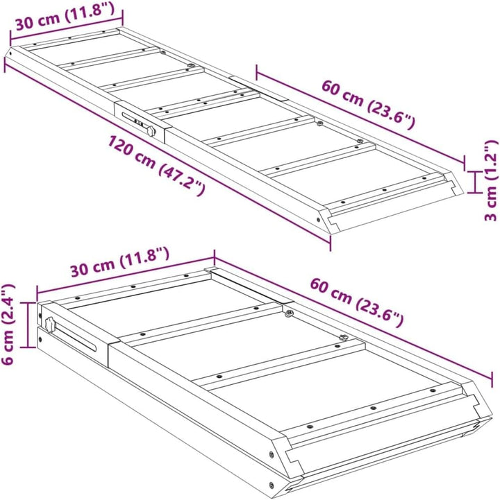 vidaXL Hunderampe Grün 120x30 cm Massivholz Tanne Grün 120 x 30 cm, Grün 120 x 30 cm