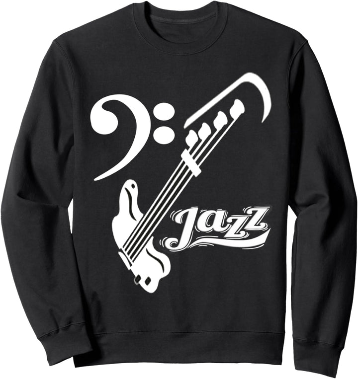 Bass Gitarre Jazz Musiker Sweatshirt