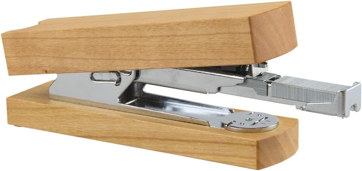 Hefter Tacker aus Holz Kirschholz Edelstahl nachfüllbar für Büro 2–30 Blatt Kapazität