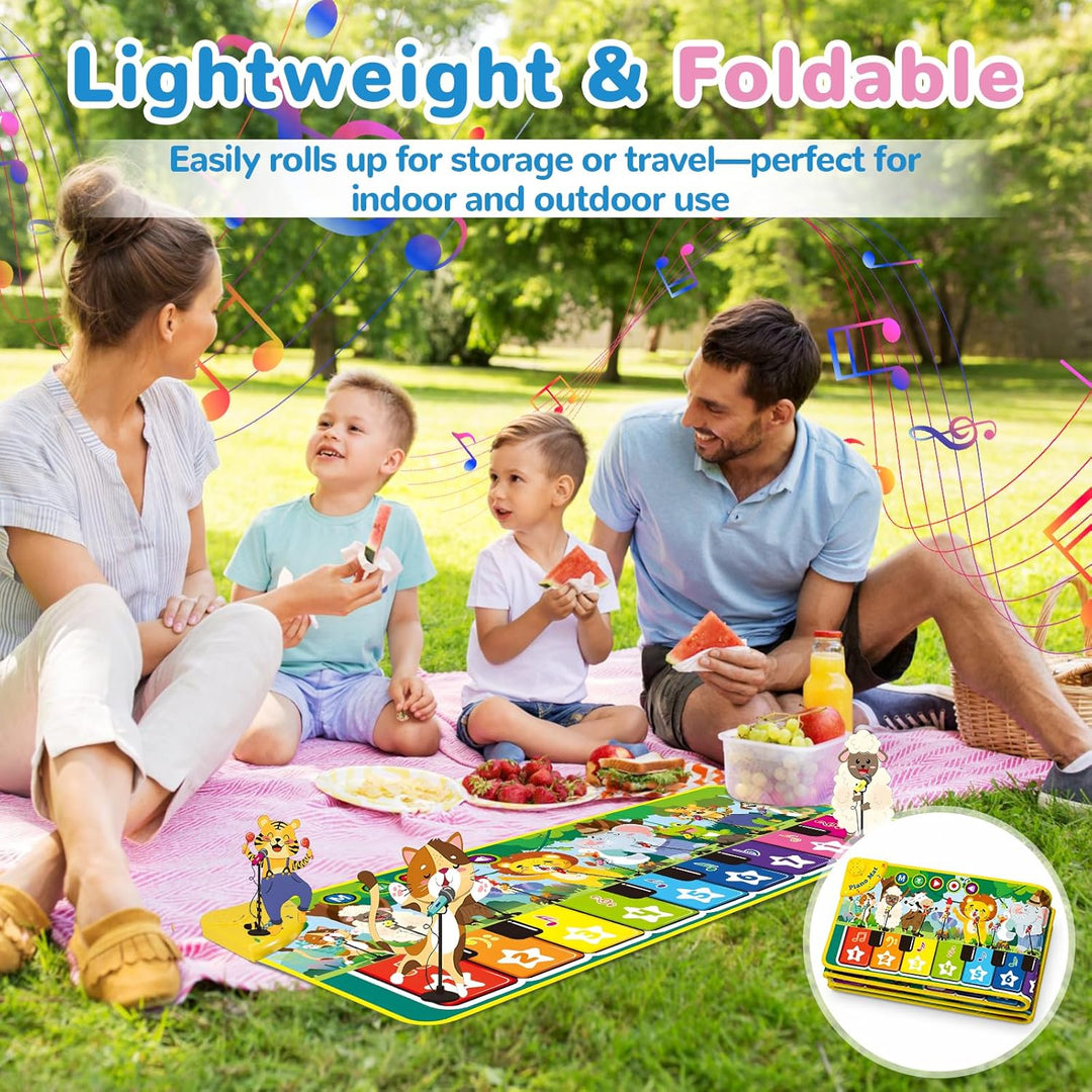 Carehabi Musikinstrumente für Kinder ab 1 Jahr Kinderspielzeug ab 1 Jahr Baby Musikmatte Klaviermatt