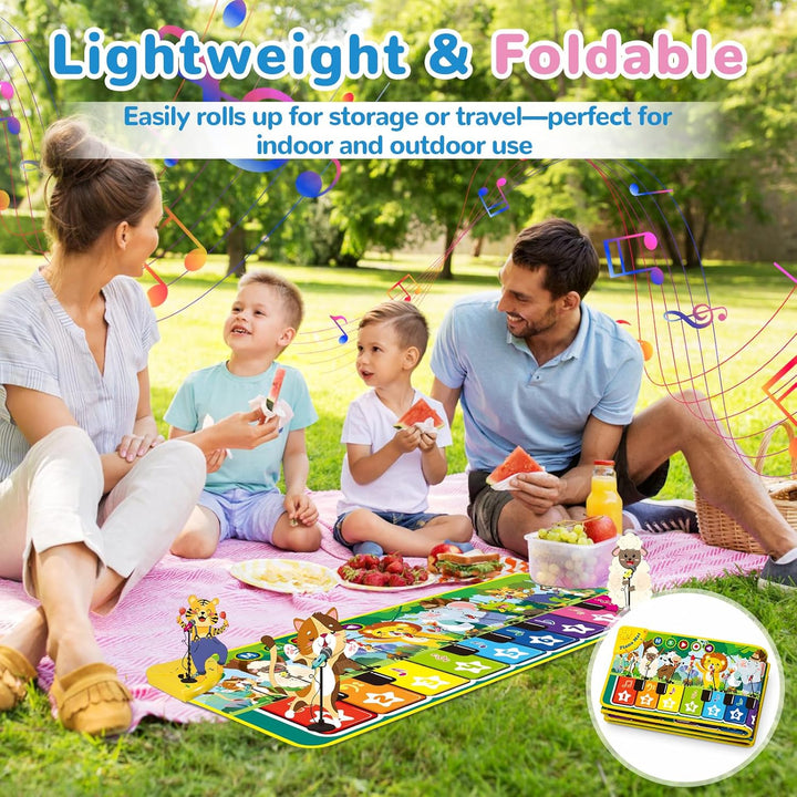 Carehabi Musikinstrumente für Kinder ab 1 Jahr Kinderspielzeug ab 1 Jahr Baby Musikmatte Klaviermatt