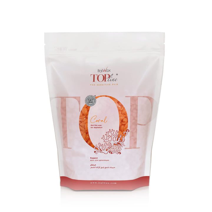 Italwax Top Line Coral - 750g - Waxing Perlen für Haarentfernung - Duftlos - Synthetische Formulieru