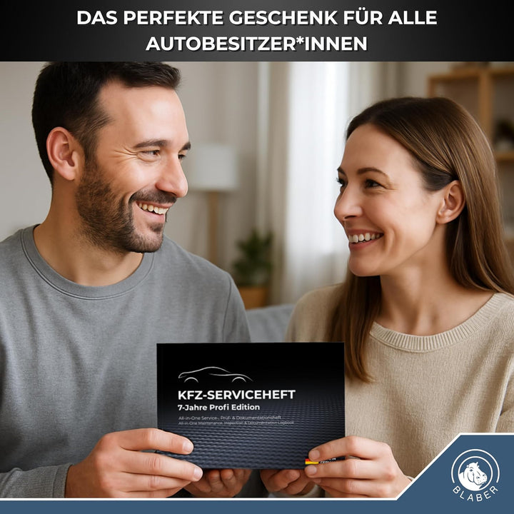 Serviceheft KFZ [All-in-One] – Universelles Scheckheft Auto für PKW – 7-Jahre Profi Edition inkl. Wa