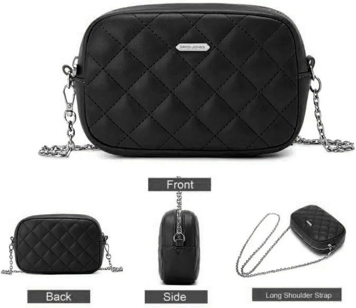 David Jones - Dämen Kleine Umhängetasche - Frau Mini Handtasche PU Leder - Handy Tasche Multi Tasche