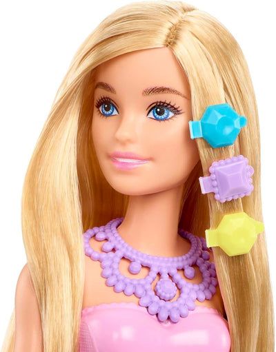 Barbie Dreamtopia Märchen-Adventskalender mit Puppe und 24 Überraschungen wie Haustieren, Moden und
