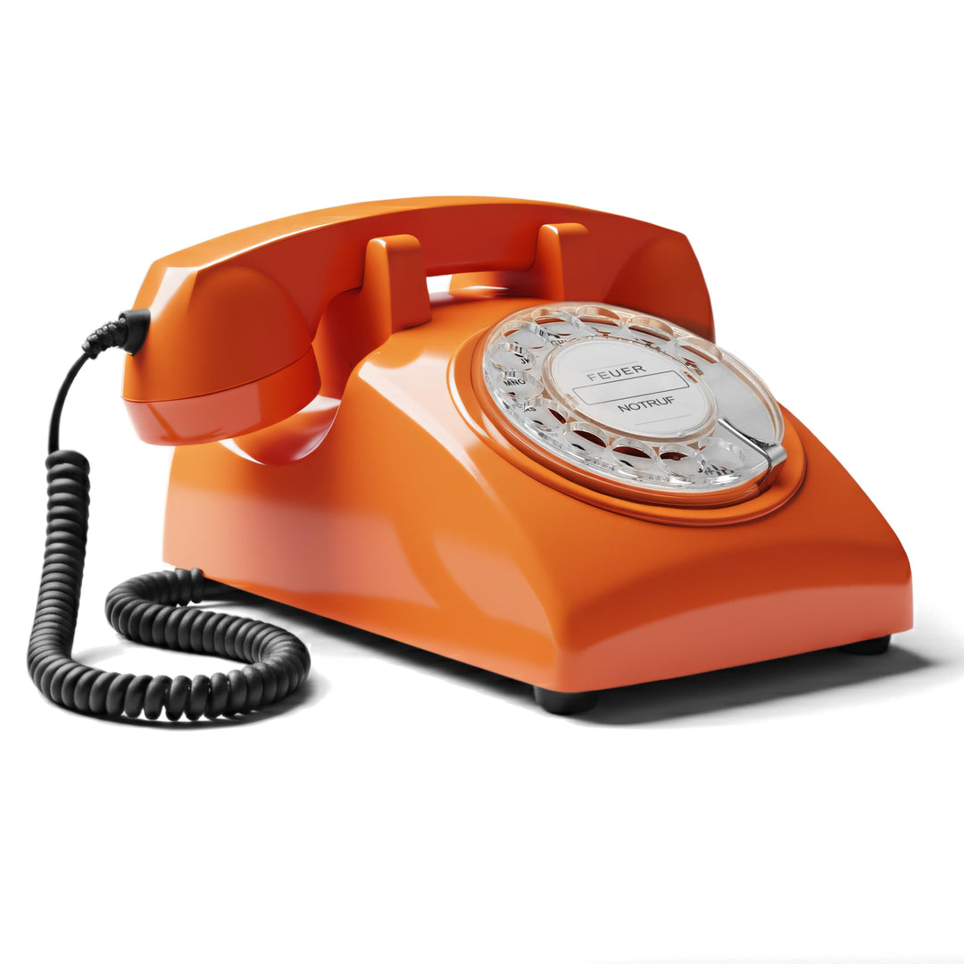 Opis Technology 60s Cable Retro Telefon mit Wählscheibe – Klassisches Festnetztelefon, mechanische M