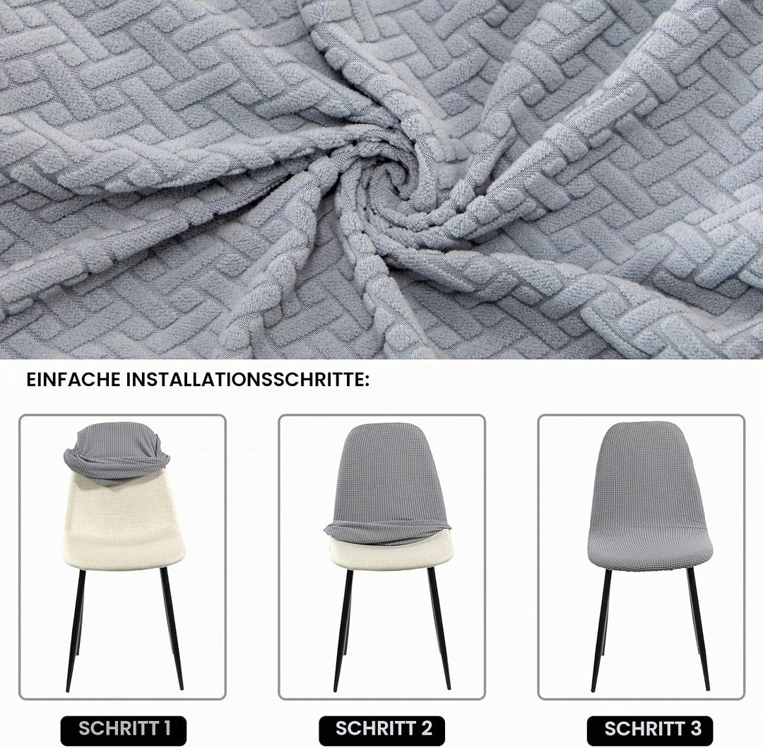 Lydevo Stuhlhussen 4er Esszimmer Strech Stuhlhussen für Esszimmerstühle Universal Waschbar Bezug Stu