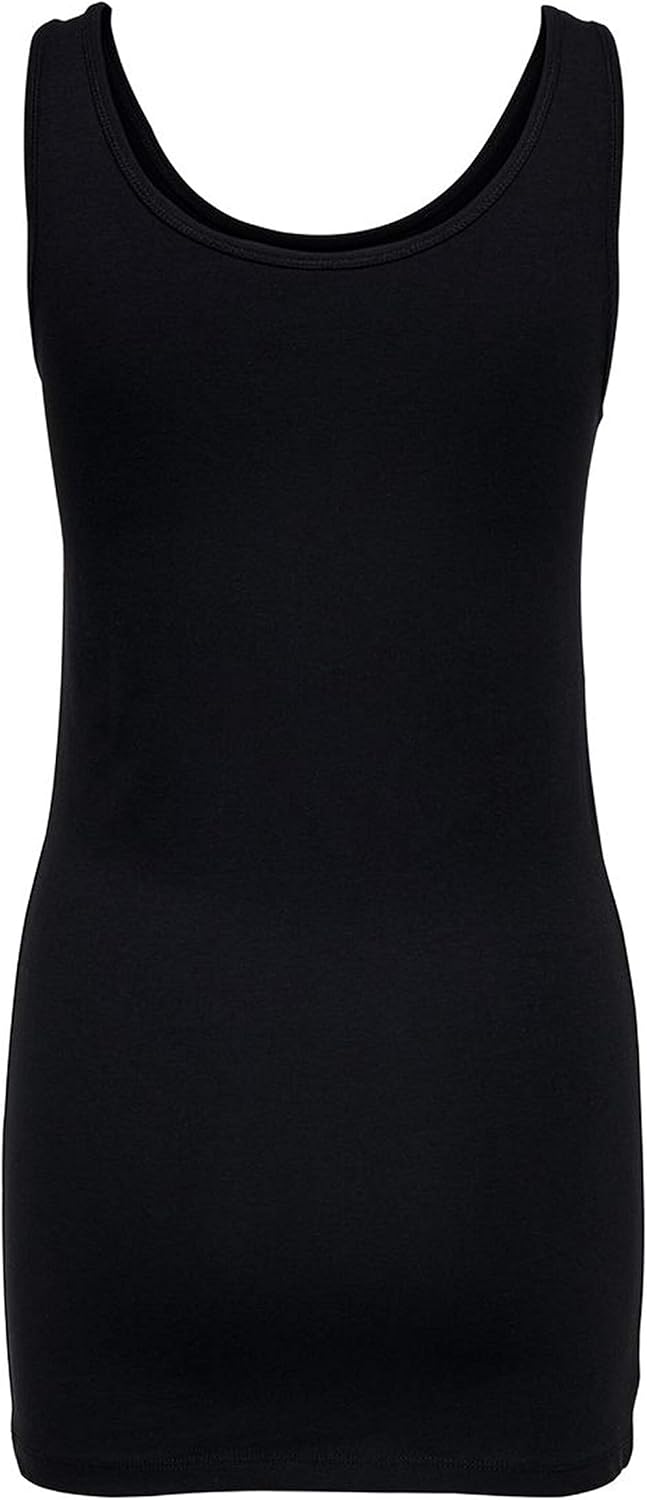 ONLY Damen Onllive Love Long Tank Noos Top XL Schwarz (3 X Black), XL Schwarz (3 X Black)