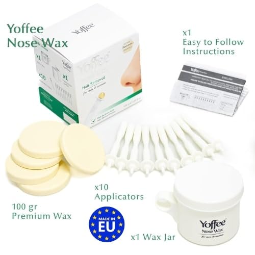 Original Yoffee Nose Wax Kit - Hair Removal Set - Männer und Frauen - Nasenhaarentferner - Bio Biene