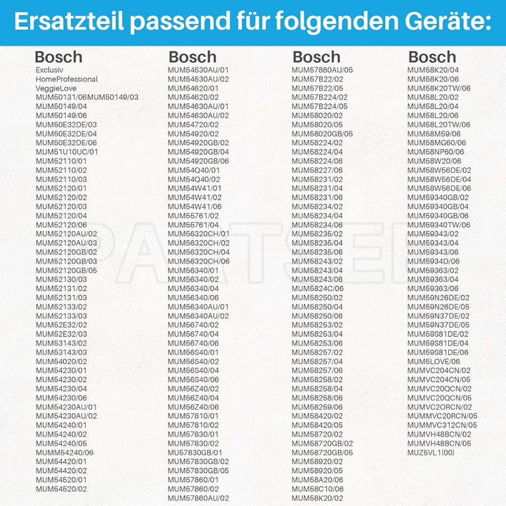 2 x Mitnehmer Flügelrad 160mm 630760 621923 für Bosch Küchenmaschine MUM5 MUMS MUMV MUZ5, Durchlaufs