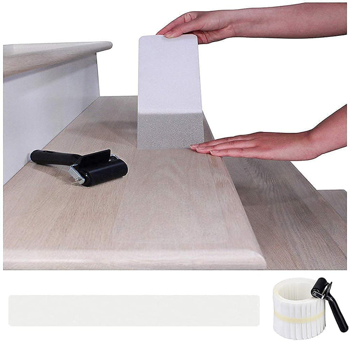BangShou Transparente Antirutschstreifen für Treppen 15x60cm mit 15 Rollen Rutschfestes Klares Selbs