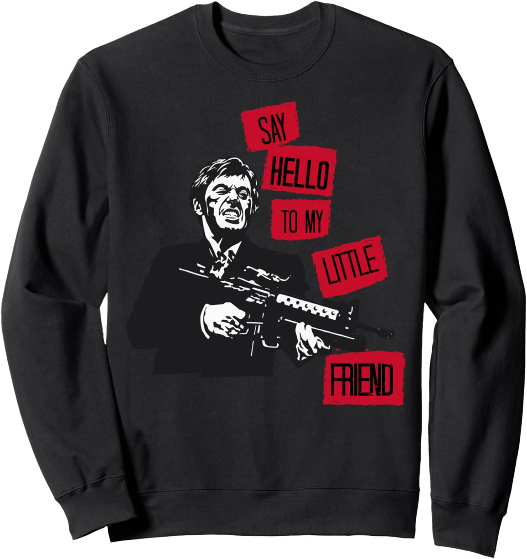 Scarface Say Hello To My Little Friend Portrait Sweatshirt
