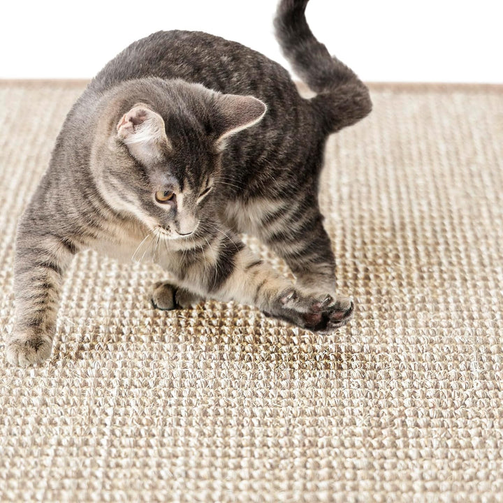 casa pura Katzen Kratzmatte rund 120cm Ø aus Natur Sisal Kratzteppich Kratzmöglichkeiten für Katzen
