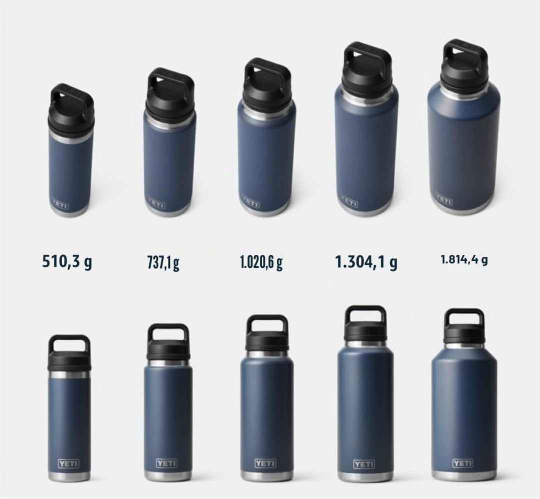YETI Rambler Vakuumisolierte Edelstahlflasche mit Trinkverschluss, Rettungsrot, 760 ml Rot - Rescue