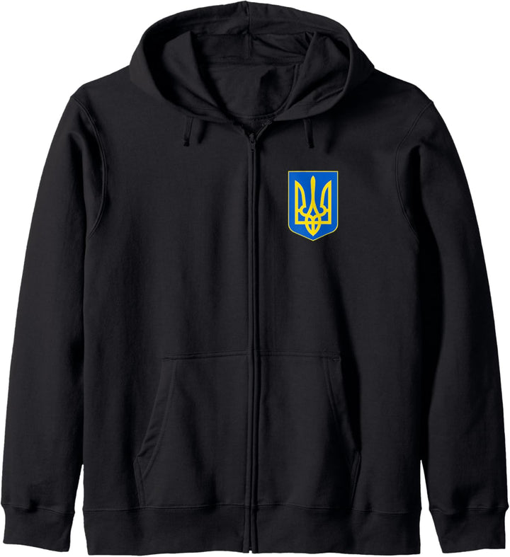 Ukrainian Coat Of Arms Shirt Flag Of Ukraine Tryzub Pocket Kapuzenjacke