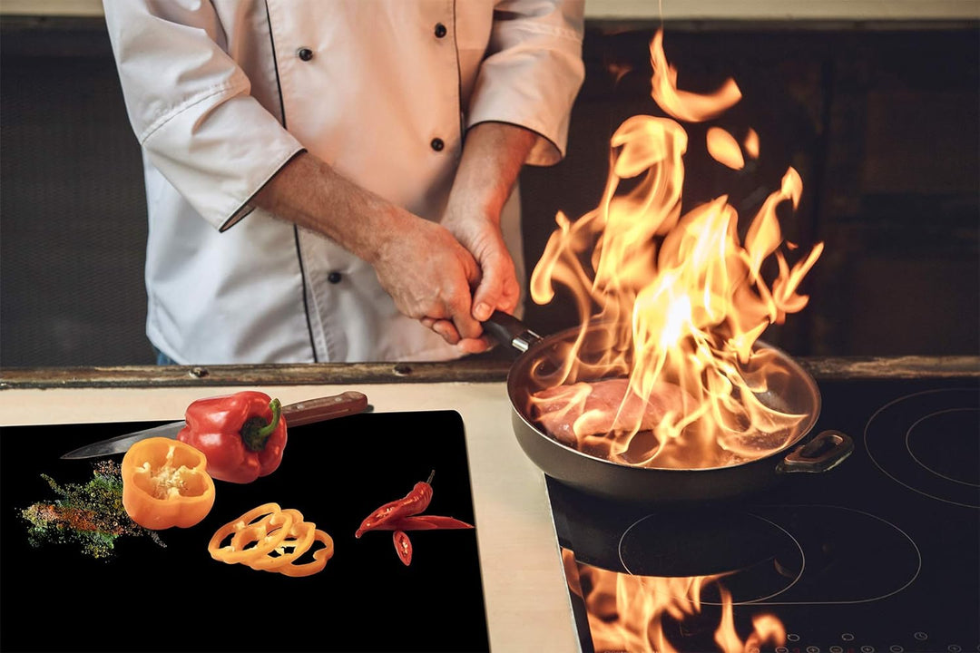 Kochplattenabdeckung Stove Cover und Schneideplatten SINGLE mit 60 x 52 cm und DOUBLE - zwei Bretter
