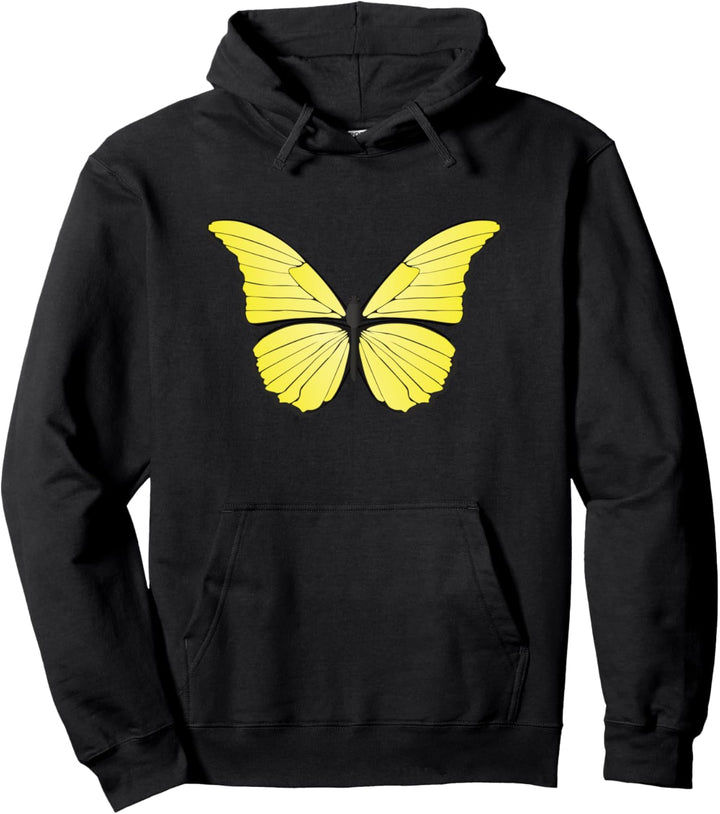 Gelber Schmetterling - Romantisches Design Pullover Hoodie