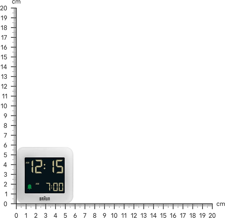 Braun Digitaler Reisewecker mit Snooze-Funktion, kompakte Grösse, Negatives LCD-Display, Schnelleins