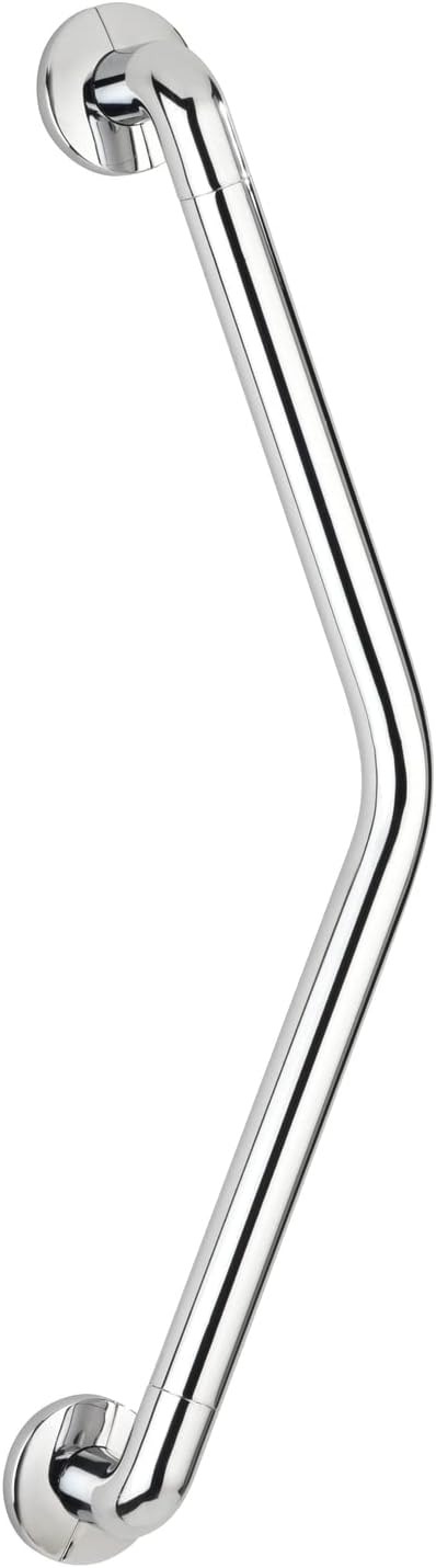 WENKO Wandhaltegriff Secura 37 x 37 cm Chrom - Bad-Sicherheitsgriff für Badewanne oder WC mit 135°-W