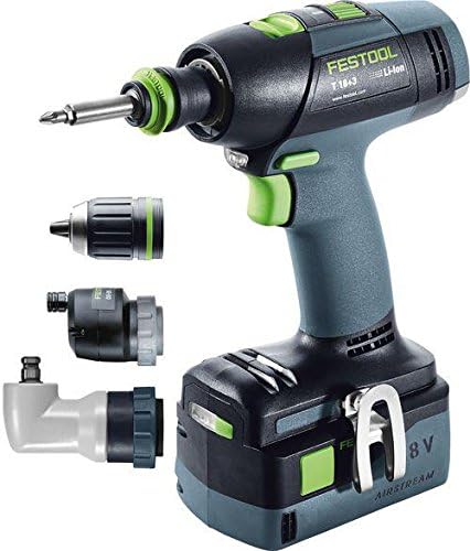 Festool Taladro atornillador a batería T 18+3 HPC 4,0 I-Set, T 18+3 HPC 4,0 I-Set