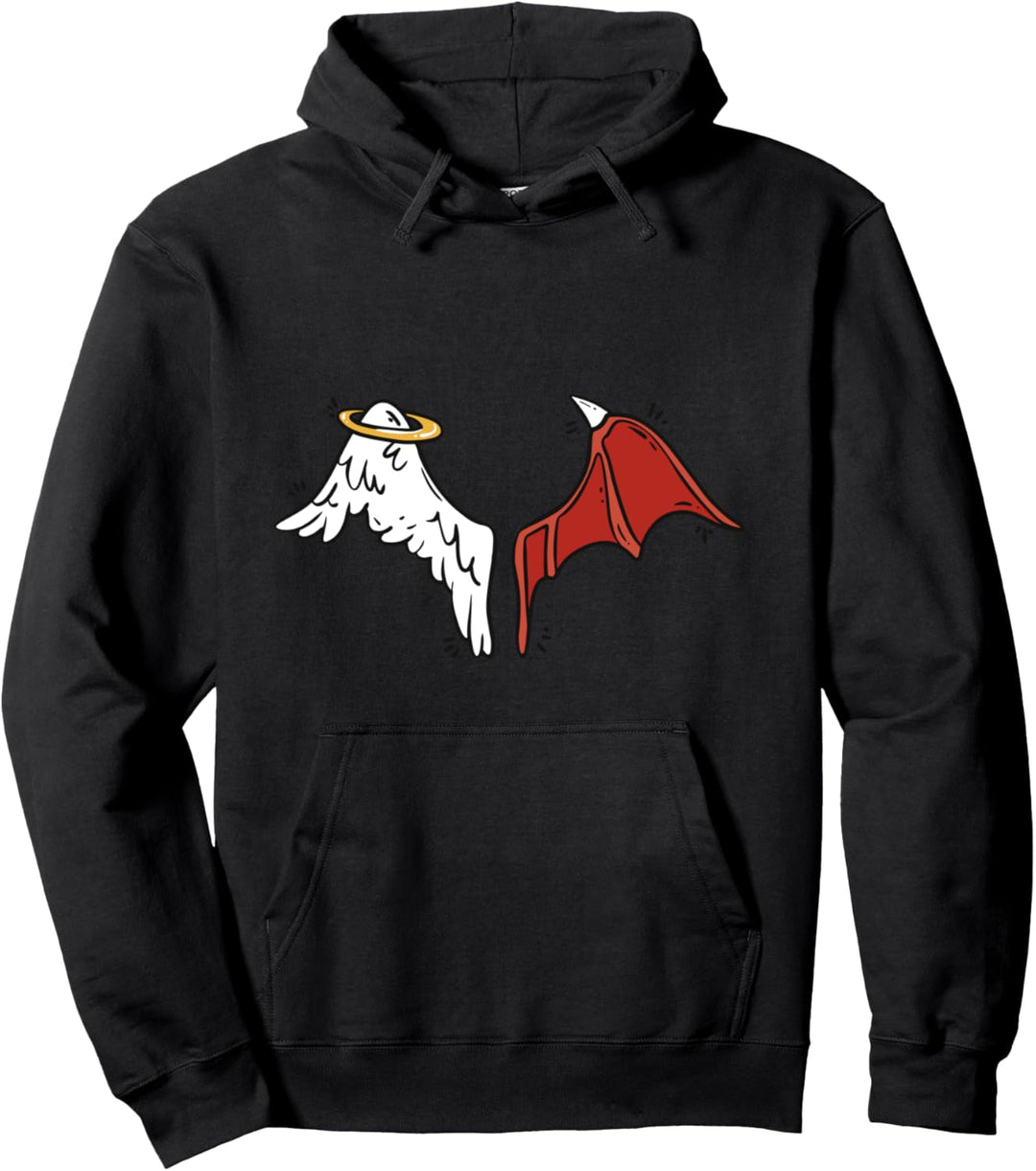 Engelchen Teufelchen Kostüm Sexy Engel Teufel Partnerkostüm Pullover Hoodie