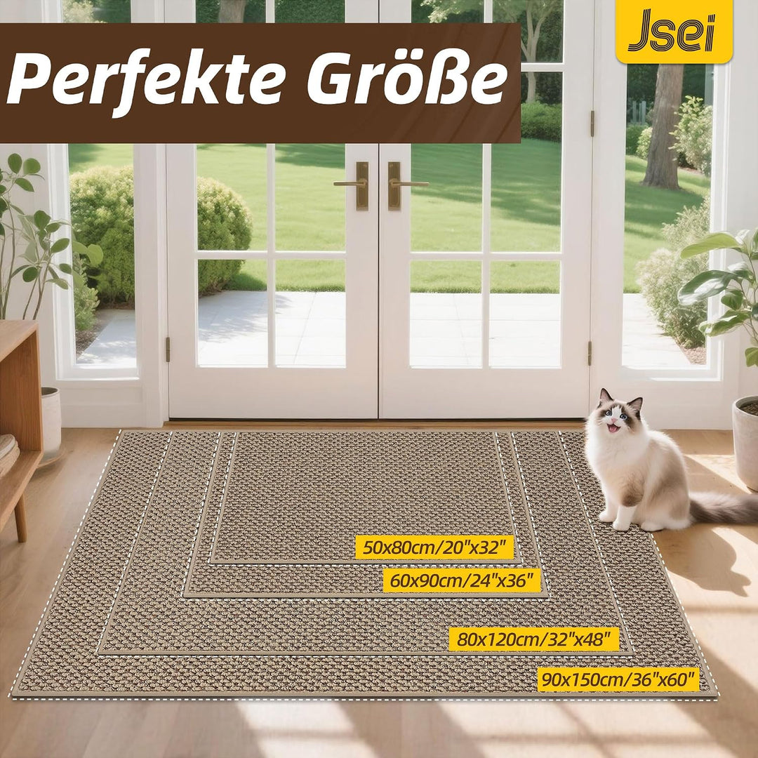 JSEI Fussmatte Innen 60 x 90 cm, Schmutzfangmatte rutschfest waschbar, Türmatte für Haustür Flur Ein