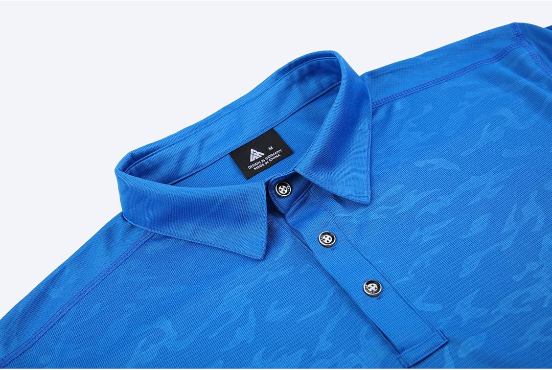 geeksport Herren Poloshirt Kurzarm Tennis Regular Fit Shirt Sport Schnelltrocknend Atmungsaktiv Polo