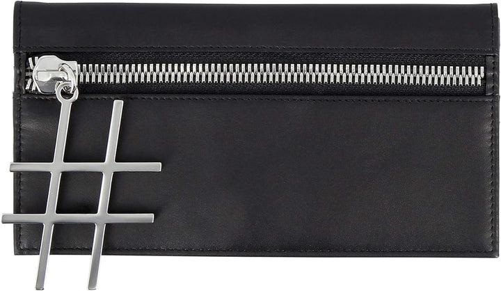 DUDU Damen Portemonnaie Elegant aus Leder schlankes Design mit Reissverschluss und Kreditkarten-Fäch